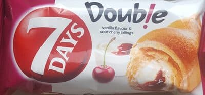 Double vanilla flavour & sour cherry fillings