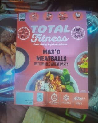 Maxed Meatballs With Whole Wheat Pasta