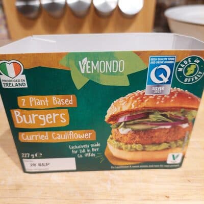 Plant Based Burgers Curried Cauliflower