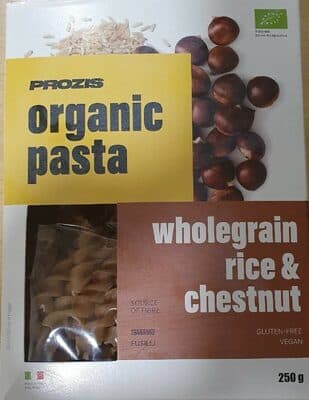 organic pasta wholegrain rice & chestnut