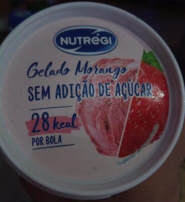 Gelado Morango Sem Adição de Açúcares