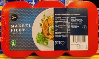 Makrelfilet i tomatsauce