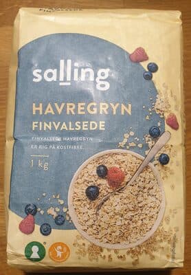 Havregryn finvalsede