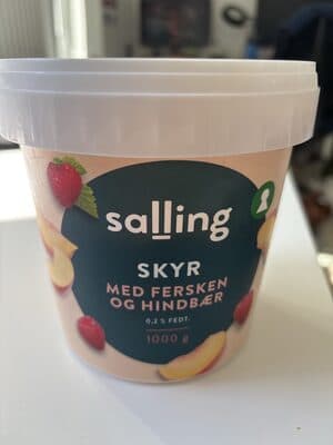 Skyr Med Fersken og Hindbr