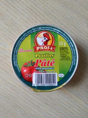 Poultry pt with tomatoes