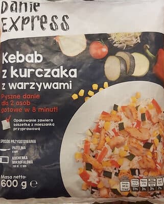 Chicken kebab with vegetables