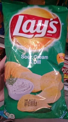 Lays chips sour cream and dill