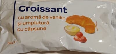 Croissant cu arom de vanilie i umplutur cu cpune