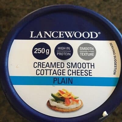 Creamed smooth cottage cheese plain