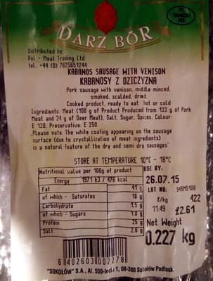 Kabanos Sausage with Venison
