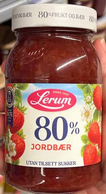 Syltety 80% jordbr utan tilsatt sukker