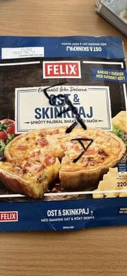 Felix Originalet Ost & Skinkpaj