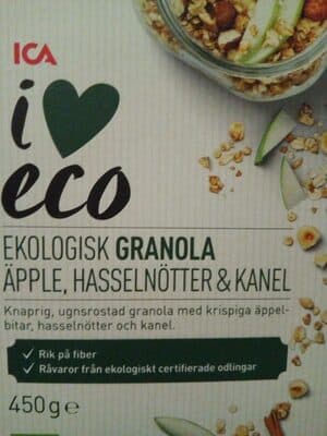 ica eco granola pple, hasselntter & kanel