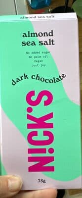 Nick's Chocolat Noir Aux Amandes Et Sel De Mer