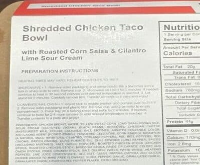 Shredded Chicken Taco Bowl
