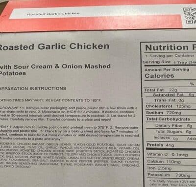 Roasted Garlic Chicken With Sour Cream & Onion Mashed Potatoes