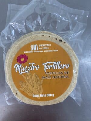 Tortillas de maíz natural