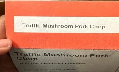 Pork chop truffle mushroom