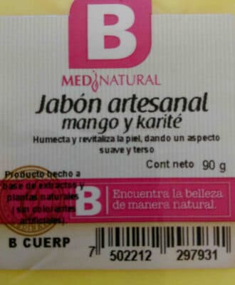Jabon artesanal mango y karit