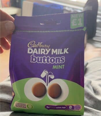 Cadbury dairy milk buttons mint