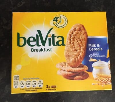 Belvita Biscuits - Breakfast Cereals and Milk