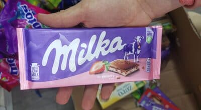 Milka Chocolate With Strawberry and Yogurt Filling