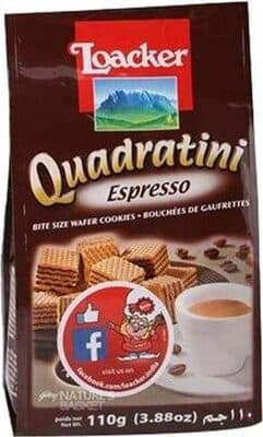 Loacker Quadratini Espresso Wafer Cookies