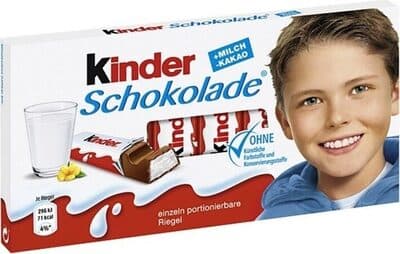 Kinder Schokolade rico en leche