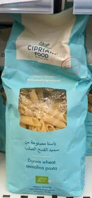 Durum wheat semolina pasta