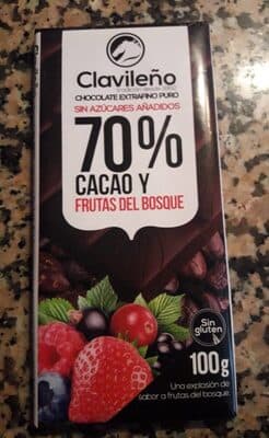 Chocolate negro 0% azcares aadidos Frutas del Bosque