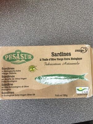 Pesasur Sardines L'huile D'olive Biologique