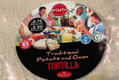 Traditional potato and onion tortilla
