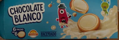Galleta rellena de crema y recubierta de chocolate blanco
