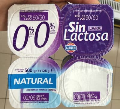 Yogur Natural Sin Lactosa