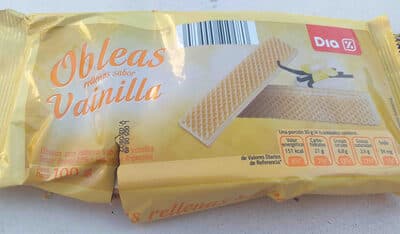 Obleas Rellenas Sabor Vainilla