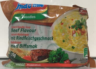Instant noodles soup beef flavour
