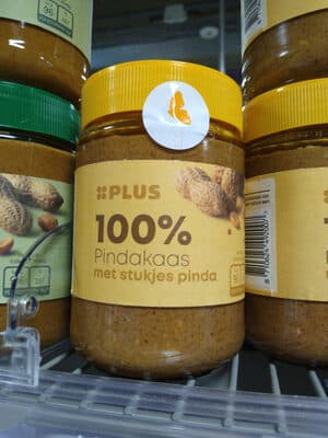 Puur 100% Pindakaas met stukjes pinda
