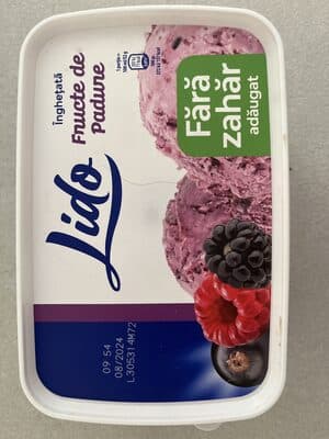 Inghetata de fructe de padure fara zahar adaugat