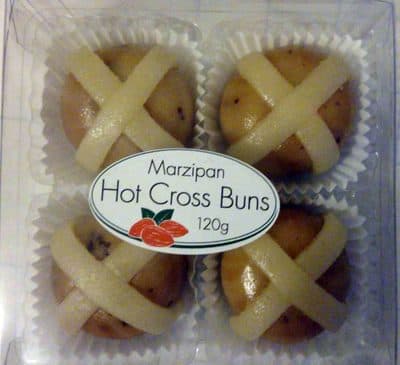 Marzipan Hot Cross Buns