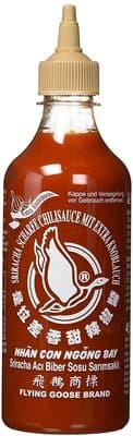Sriracha scharfe Chilisauce mit extra Knoblauch