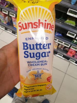 Enriched Butter Sugar Wholemeal Cream Bun