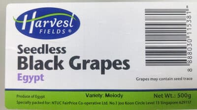 Seedles Black Grapes