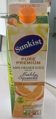 Pure Premium Freshly Squeezed Orange Juice Lots of Pulp