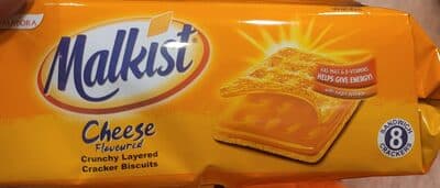 malkist cheese flavoured crunchy layered cracker biscuits