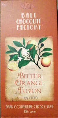 dark couverture chocolate, bitter orange fusion