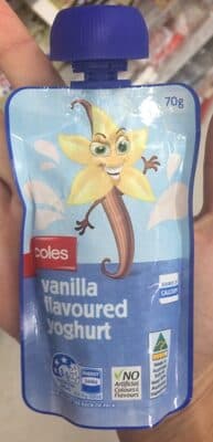Vanilla flavoured yoghurt