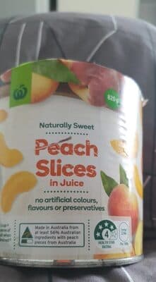 Peach slices in juice
