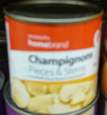 Champignons Mushrooms Pieces and Stems