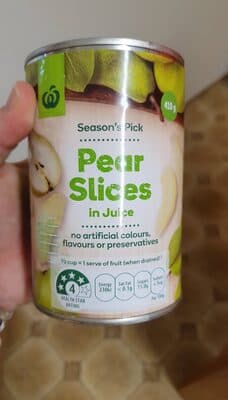 Pear slices