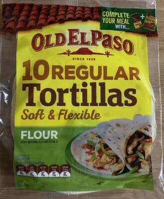Regular Tortillas Soft And Flexible